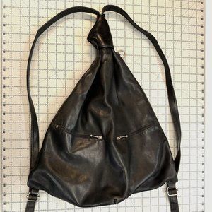 Groom backpack from Paris black leather, Marcy Titlton